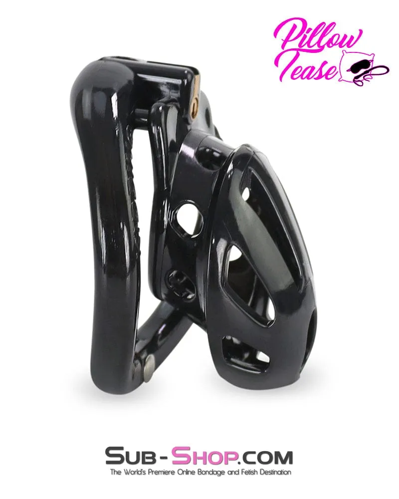 0427AR      Small Black Cage High Security Cock Lock Chastity Device