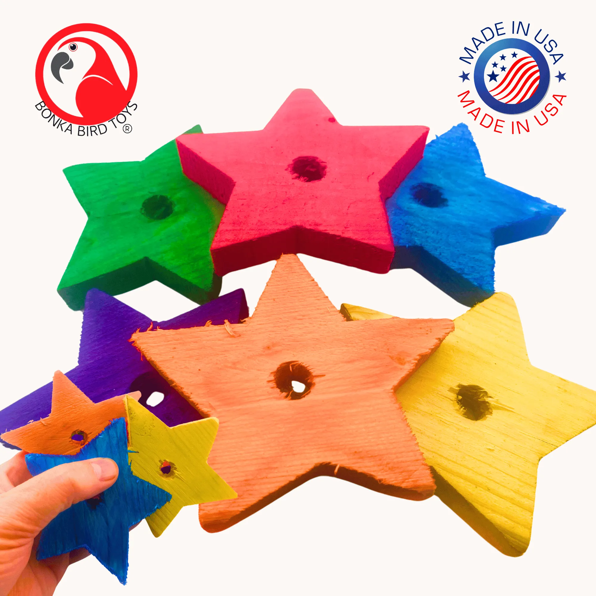 1150 Pack of Six Jumbo Wood Stars