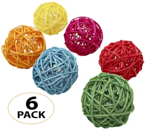 1292 Pk6 2" Medium Colored Vine Ball