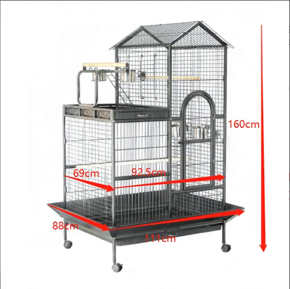 160cm XL Durable Bird Cage, Removable Trays, Perches, YES4PETS