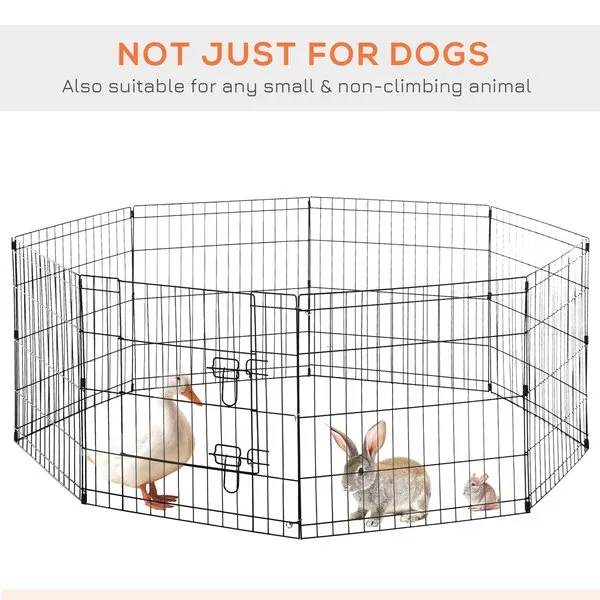 24-Inch 8 Panel Multifunction Cage For Small Animal Pets