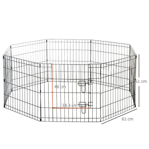 24-Inch 8 Panel Multifunction Cage For Small Animal Pets