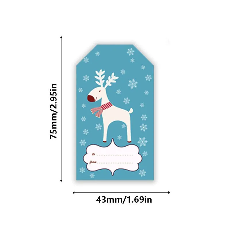 250 PCs Shaped 6 Figure Bird Elk Merry Christmas Christmas Stickers Gift Label tape