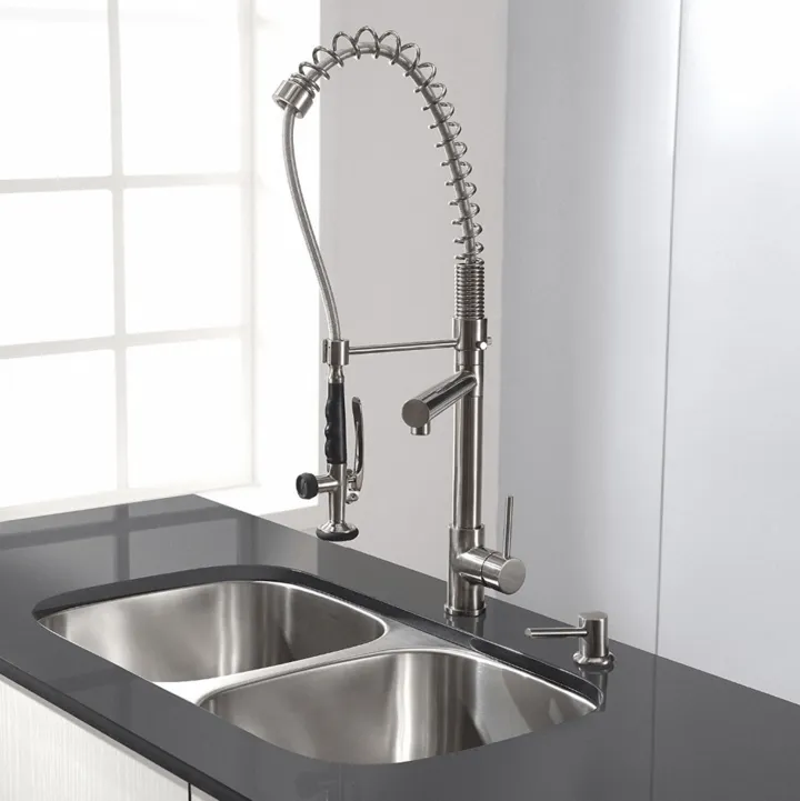 28.5" Chrome Swivel Spout Modern Kitchen Faucet 5800-55s