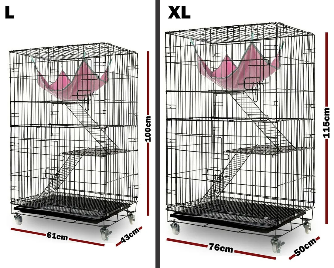 3 Level Rabbit Bird Cage Ferret Parrot Aviary Cat Rat Aviary Budgie Hamster Pet Cages Castor Wheel