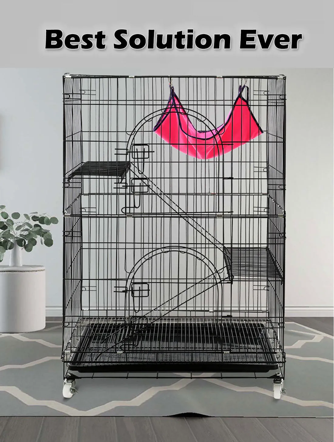 3 Level Rabbit Bird Cage Ferret Parrot Aviary Cat Rat Aviary Budgie Hamster Pet Cages Castor