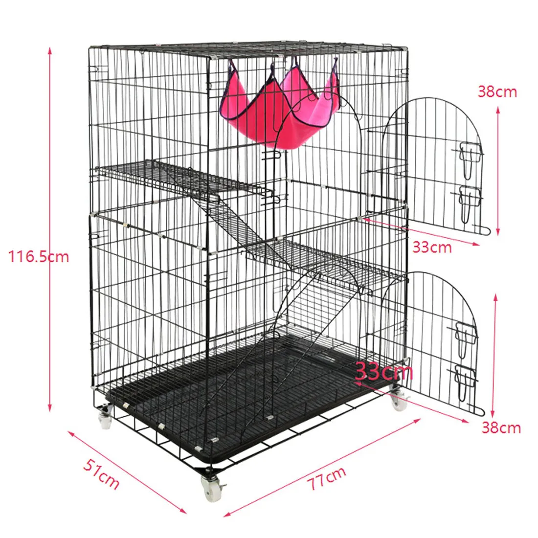 3 Level Rabbit Bird Cage Ferret Parrot Aviary Cat Rat Aviary Budgie Hamster Pet Cages Castor