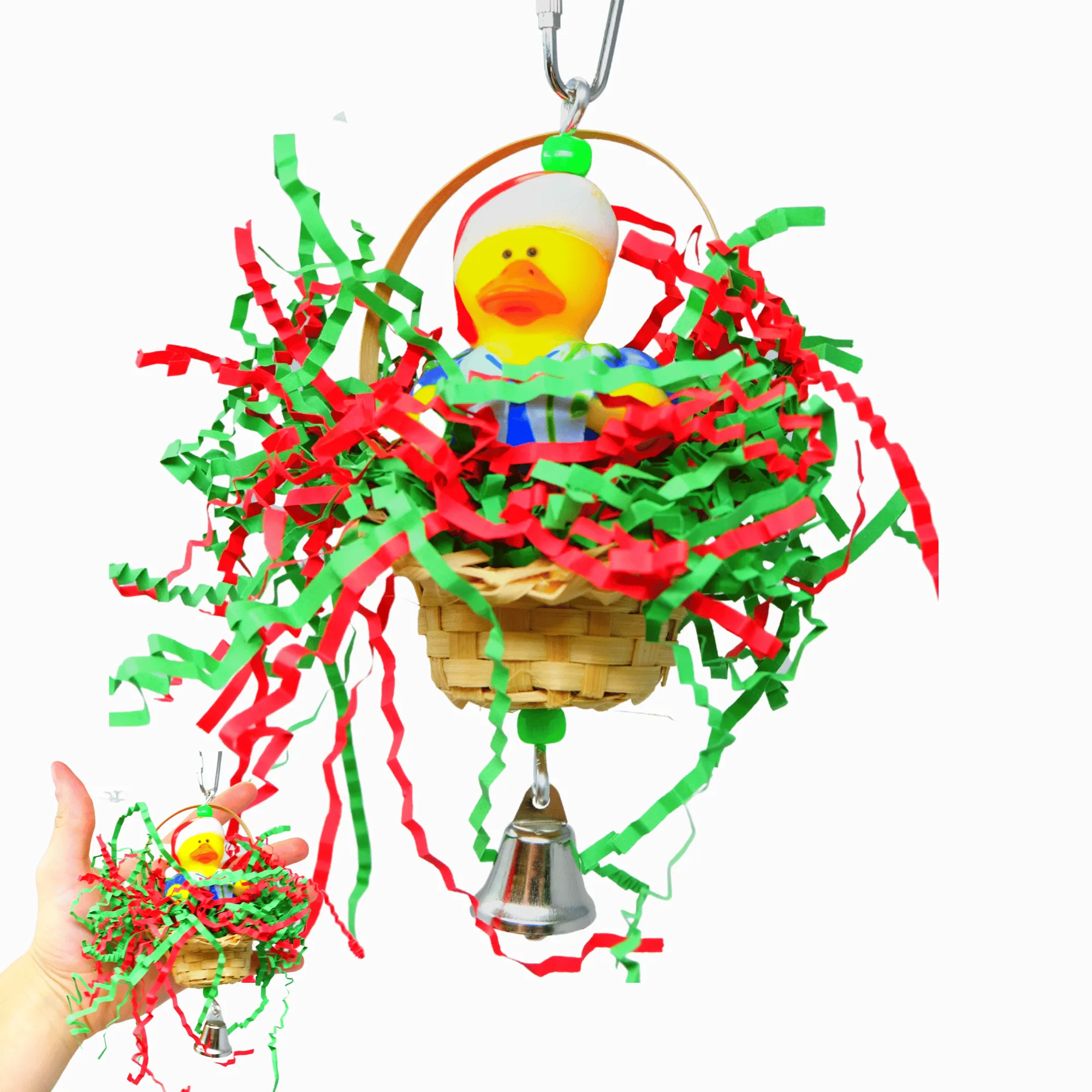 3579 Christmas Twinkle Duck Hat Basket