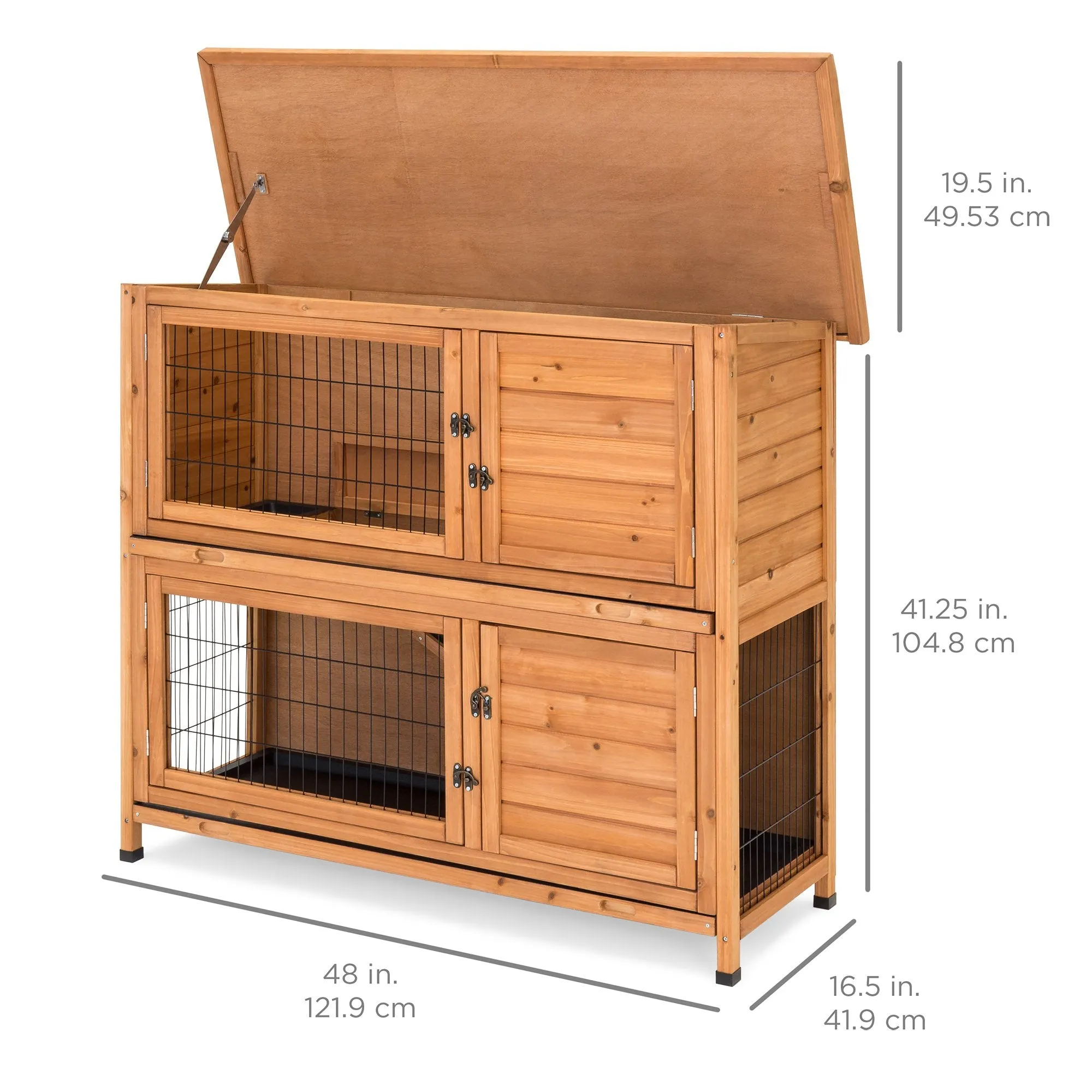 48x41in 2-Story Rabbit Hutch