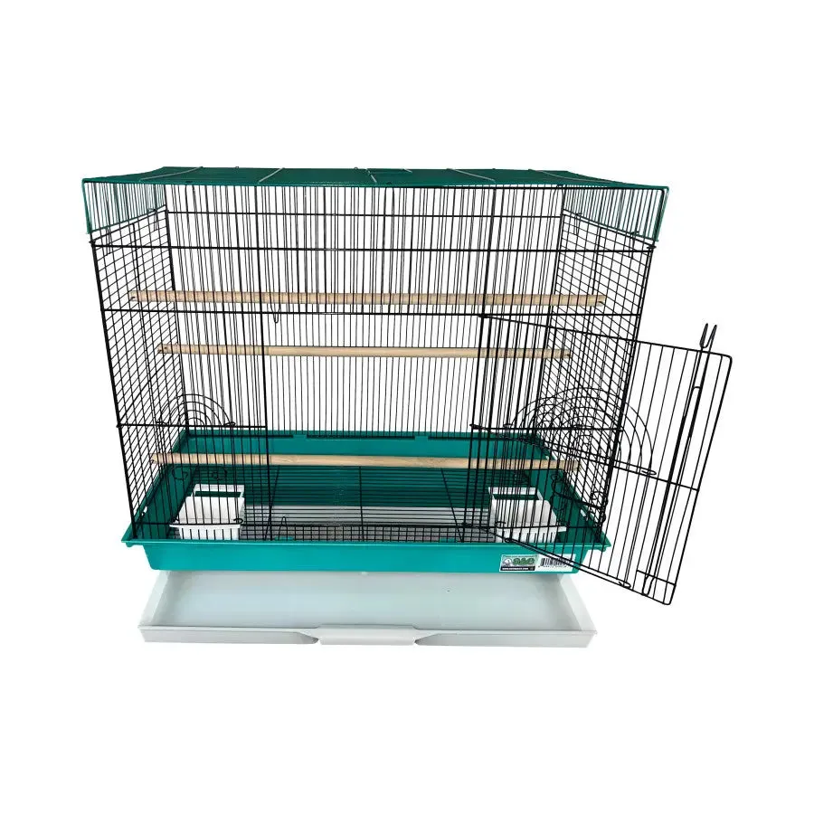 A & E Cages Happy Beaks 2-Tone Flat Top Bird Cage 26In X 14In X 23 in, 2 pk