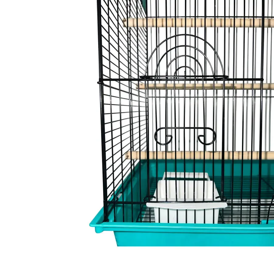 A & E Cages Happy Beaks 2-Tone Flat Top Bird Cage 26In X 14In X 23 in, 2 pk