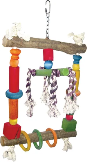 A&e Cage Company - Happy Beaks Wood Swing With Rope Bird Toy