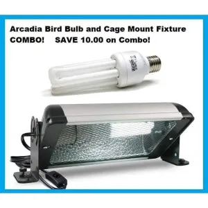 Arcadia Birdcage Light Fixture With Bulb COMBO Bird Light