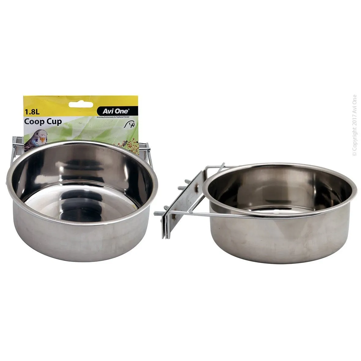 Avi One Coop Cup Bird Seed and Water Bowl 1.34L