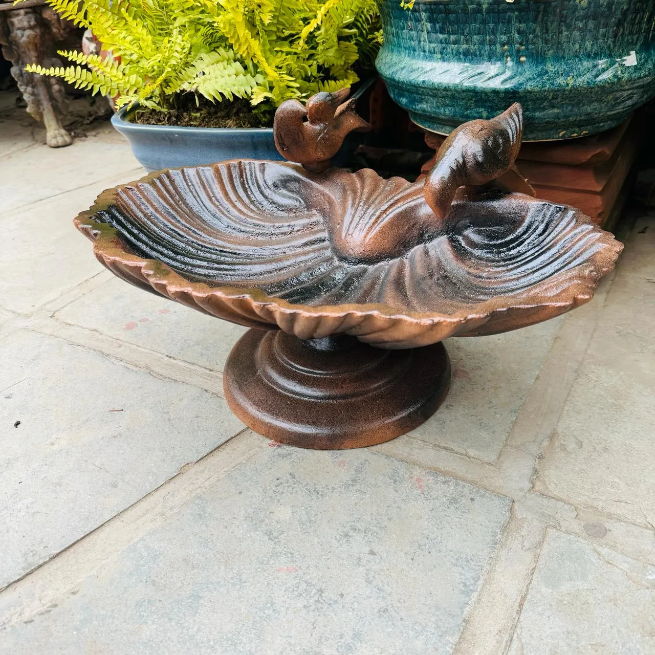 Baseerat:  Cast iron Bird bath