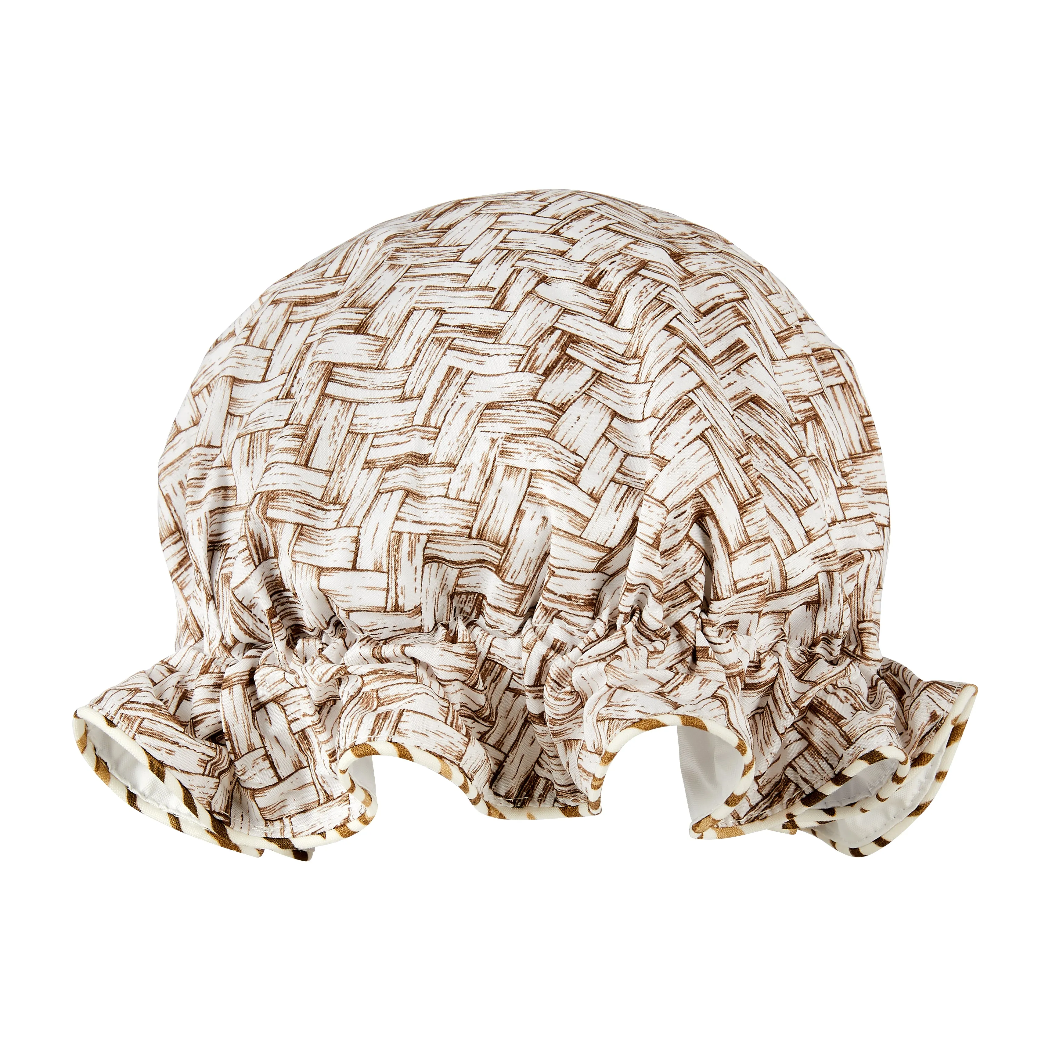 Bath Hat Basketweave Chocolate