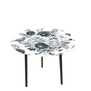 Bird & Flowers Glass Side Table