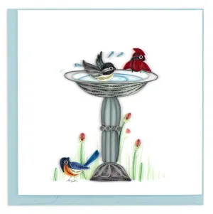 Bird Bath Quilling Card