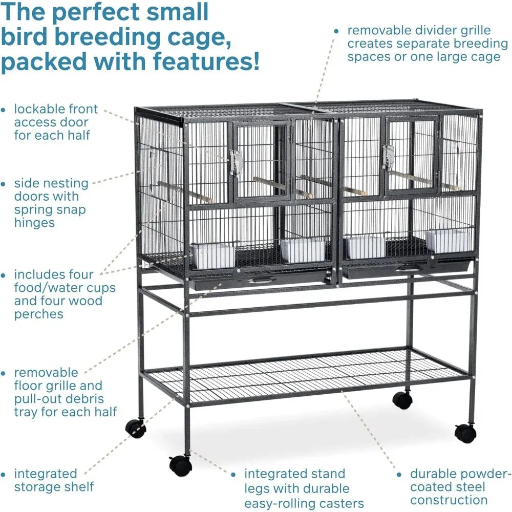 Bird Cage with Stand and Cage Divider