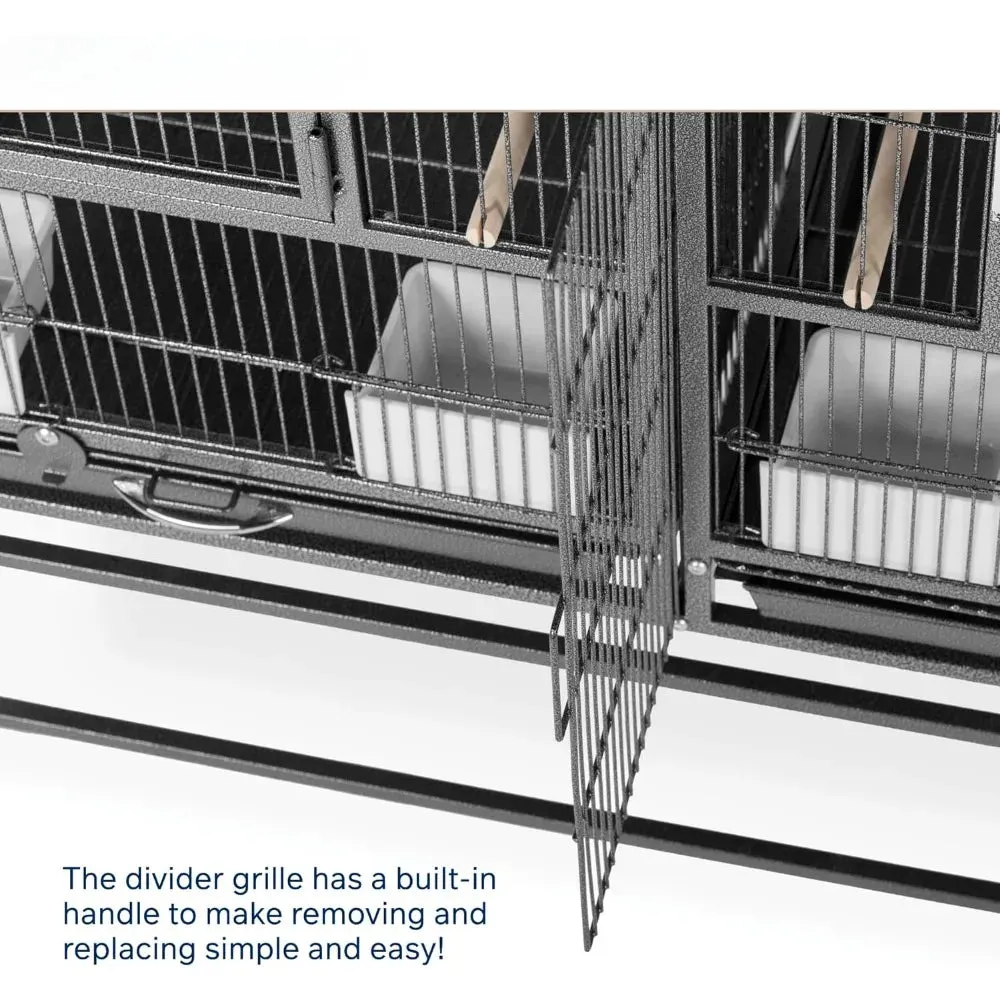 Bird Cage with Stand and Cage Divider