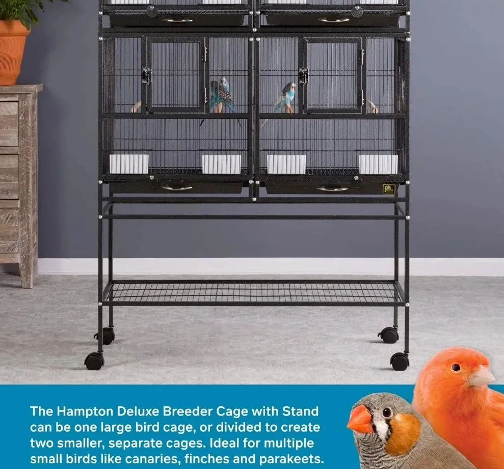 Bird Cage with Stand and Cage Divider