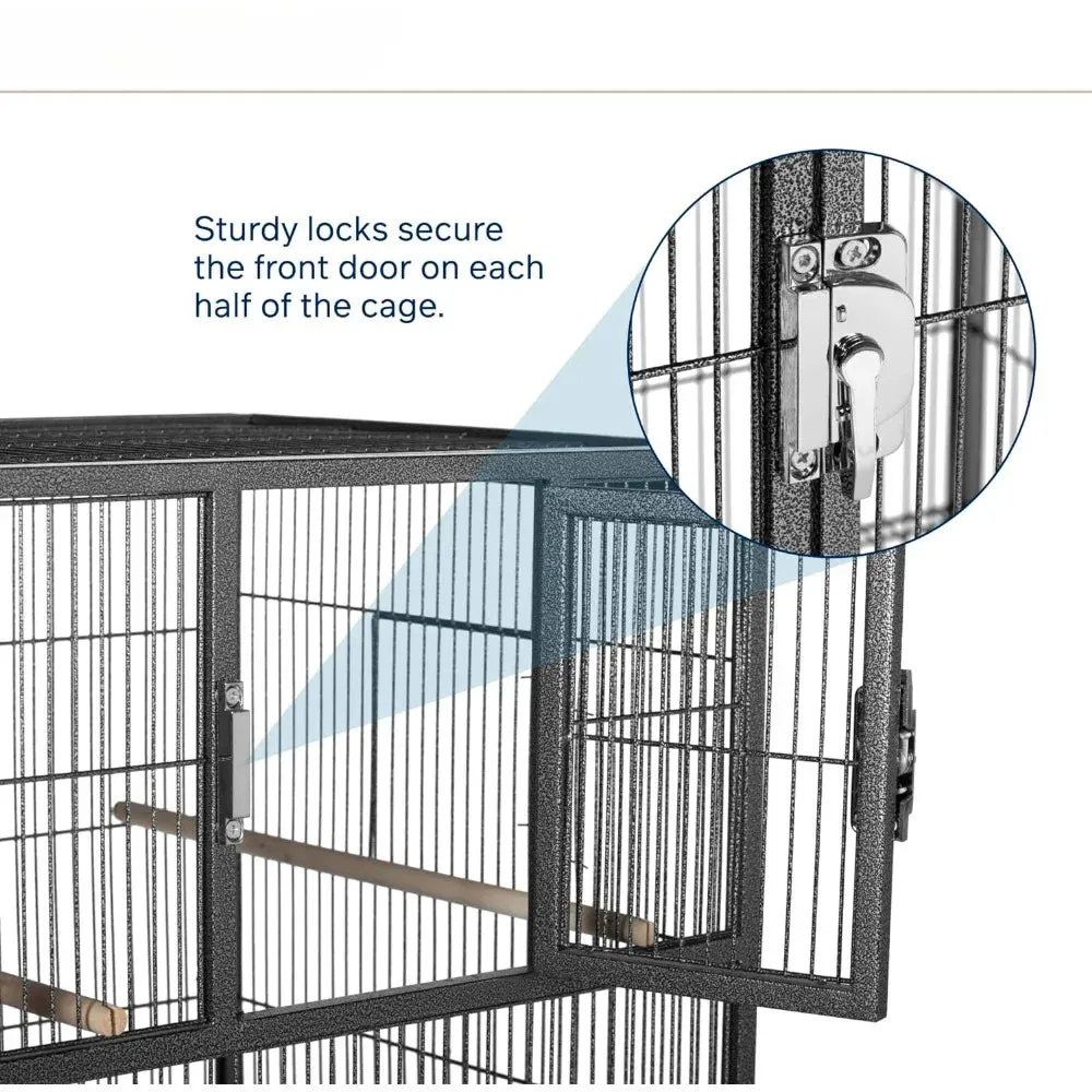 Bird Cage with Stand and Cage Divider