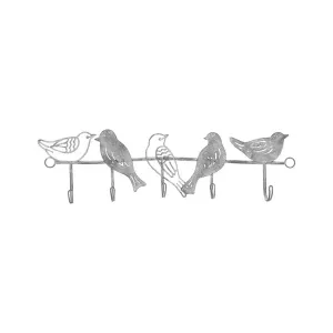 Bird Family 5-Hook Wire Wall Hanger