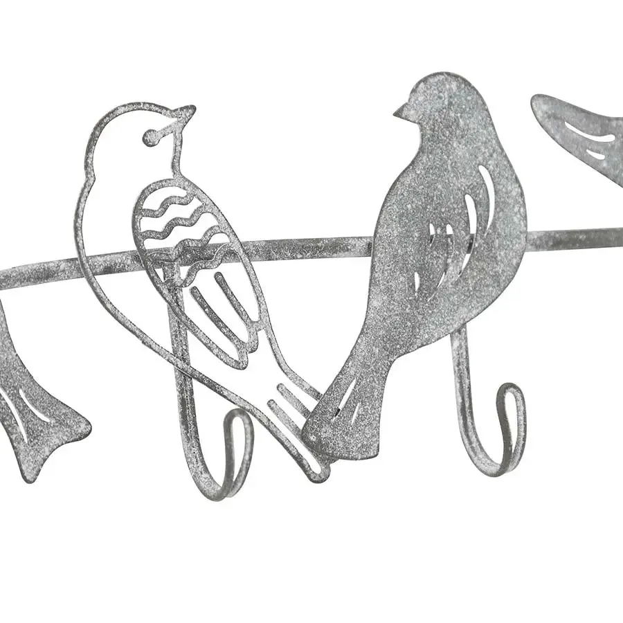 Bird Family 5-Hook Wire Wall Hanger