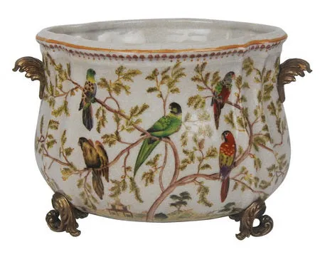 BIRD PRINT PLANTER 8"