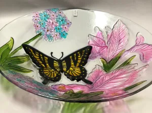 Butterfly and Iris Bowl