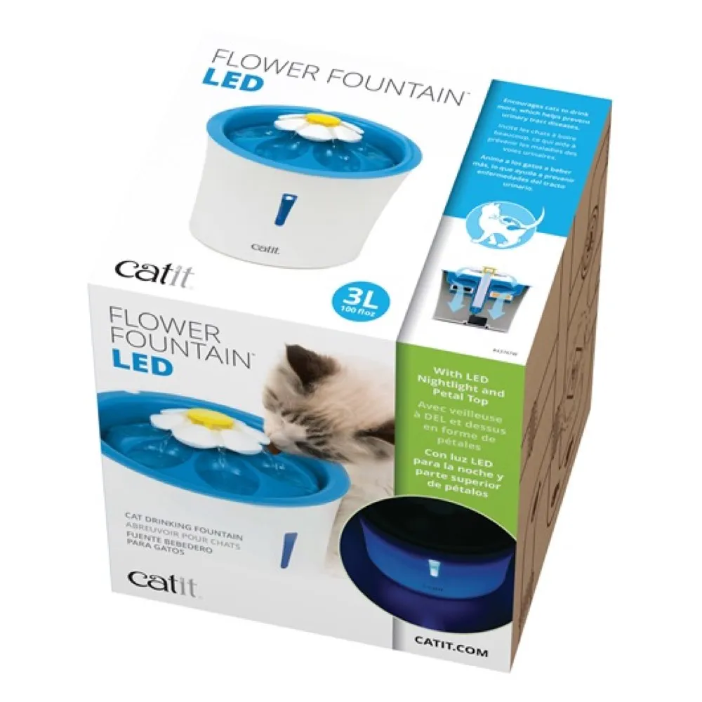 Catit LED Flower Drinking Fountain 3L