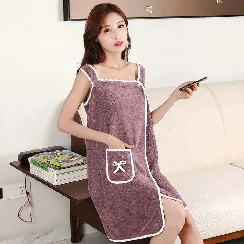 ComfortCurl™️ Womens' Wearable Bath Towel