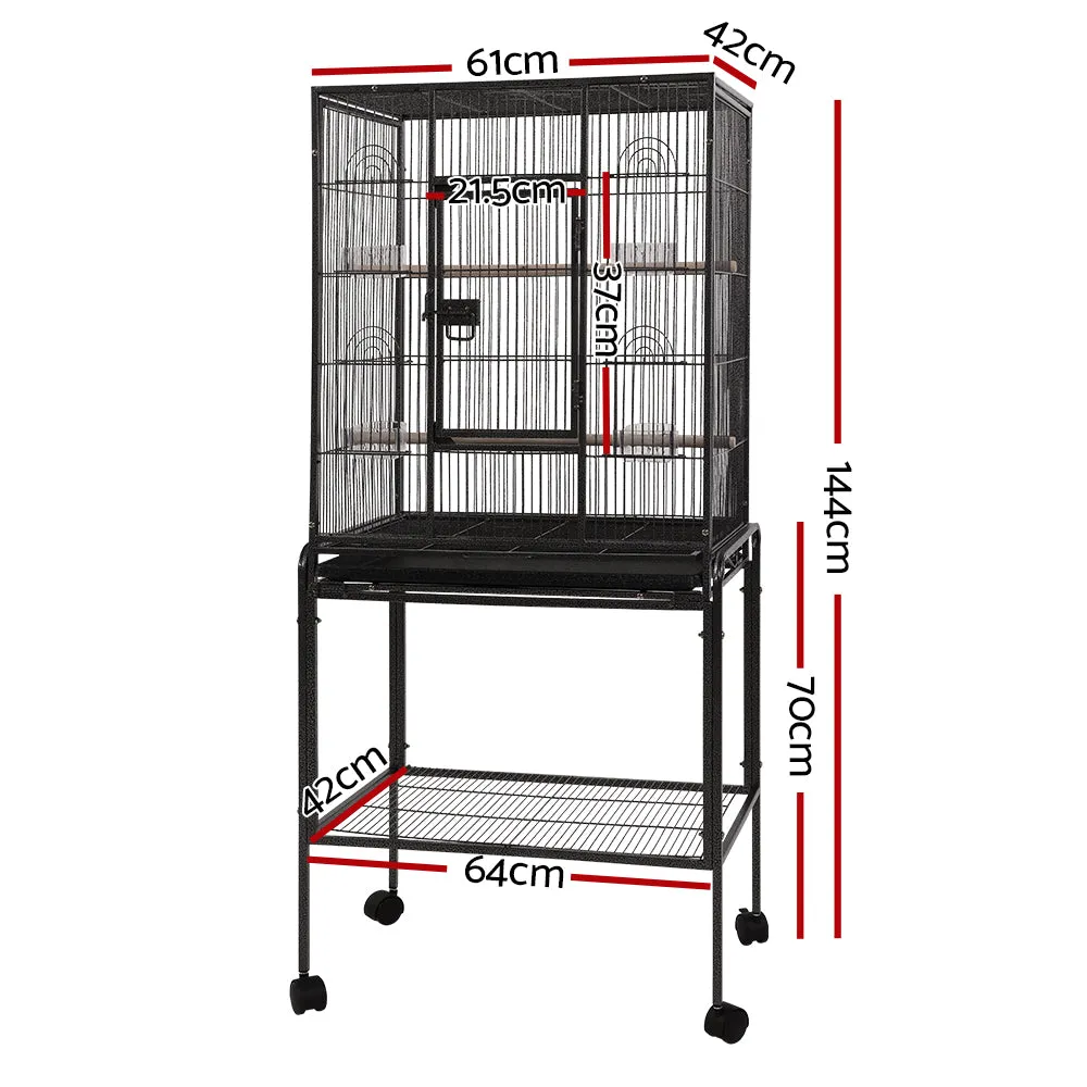 Durable Large Bird Cage with Accessories, 144cm - i.Pet