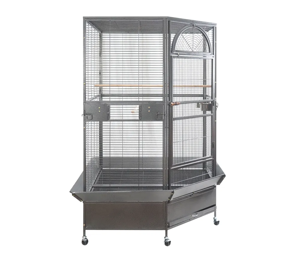 Durable Wrought Iron XXL Bird Cage with Wheels - YES4PETS