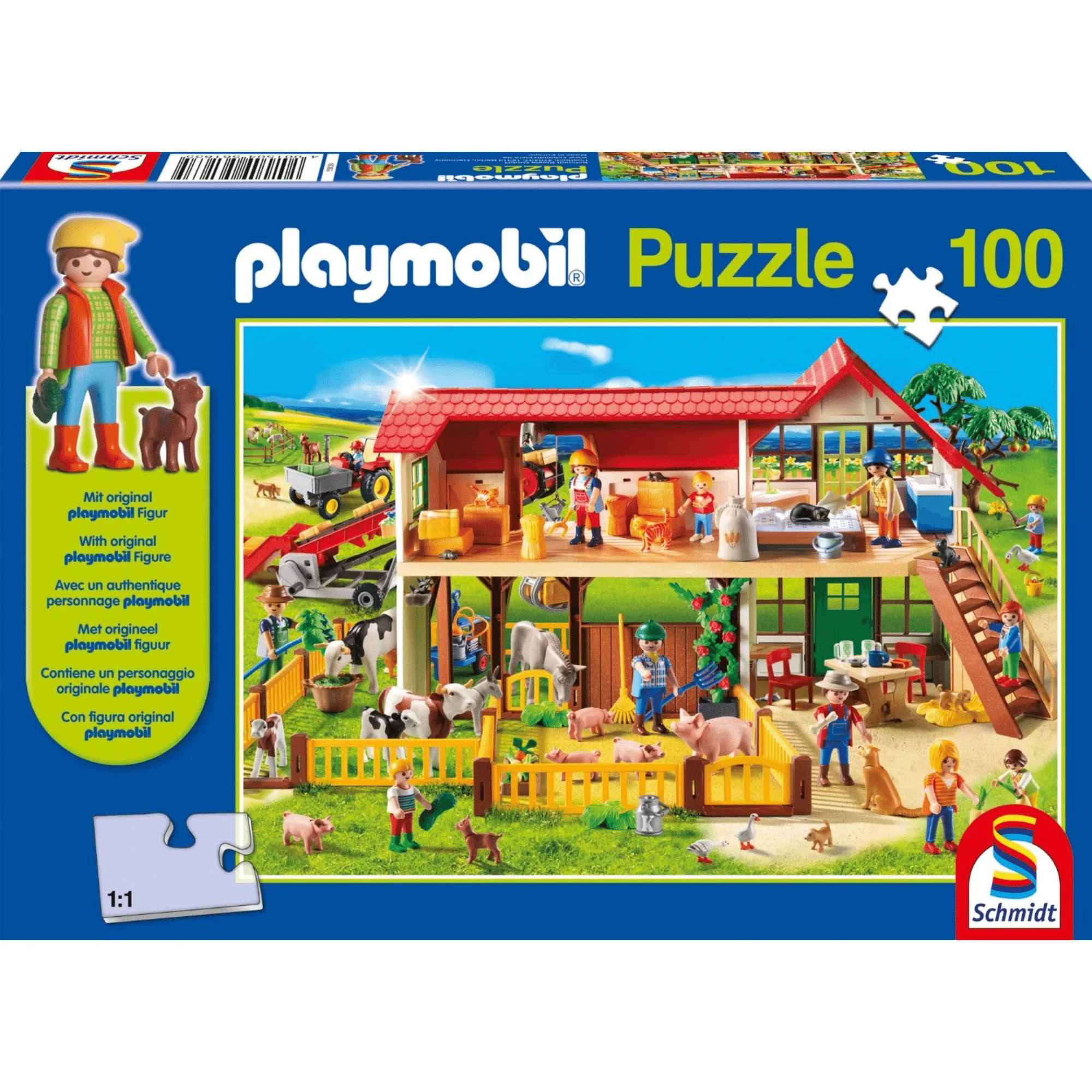 Farm Puzzle with Playmobil Figure 100pcs