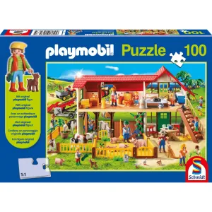 Farm Puzzle with Playmobil Figure 100pcs