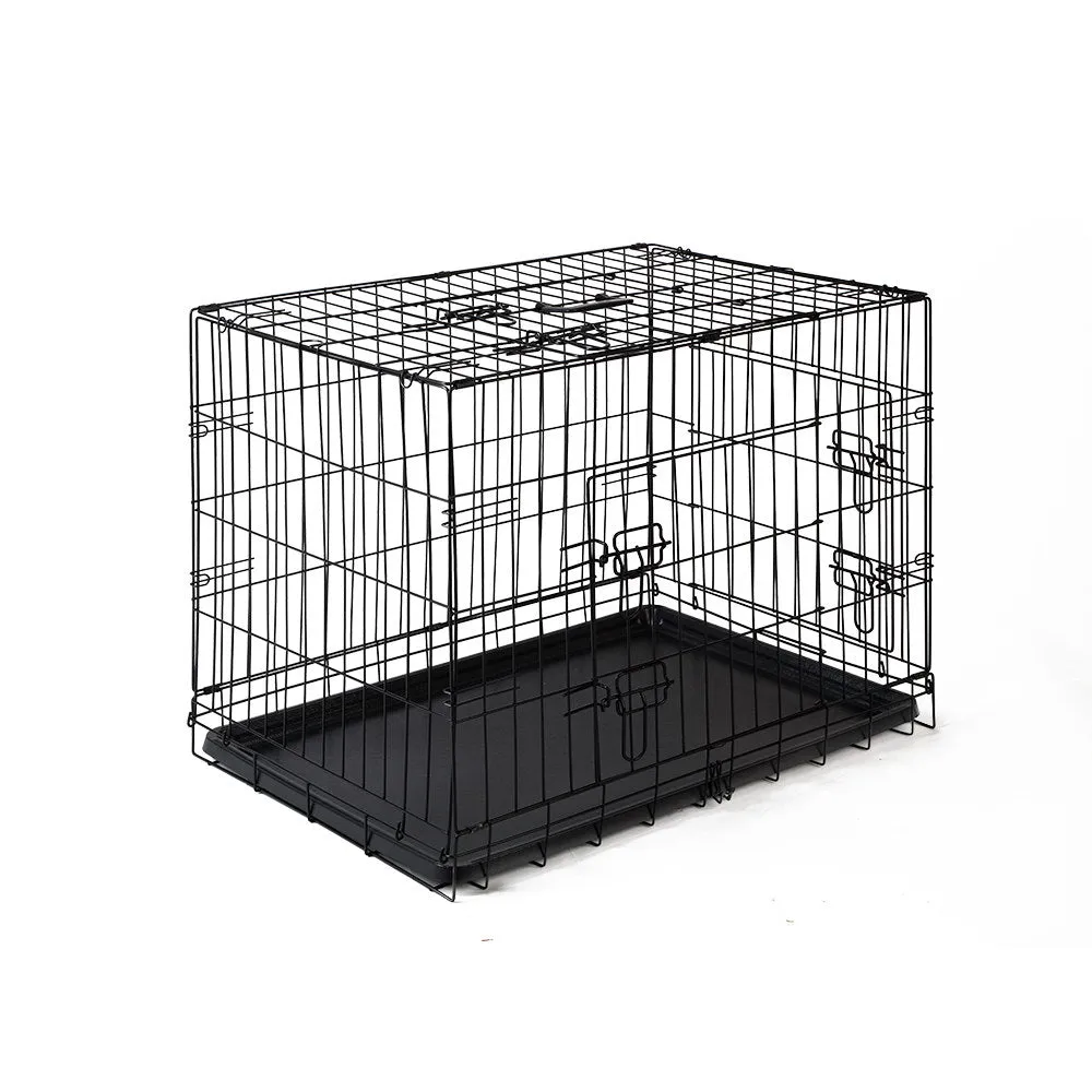 Foldable 36" Dog Cage, 3 Doors, Slide-Out Tray - i.Pet