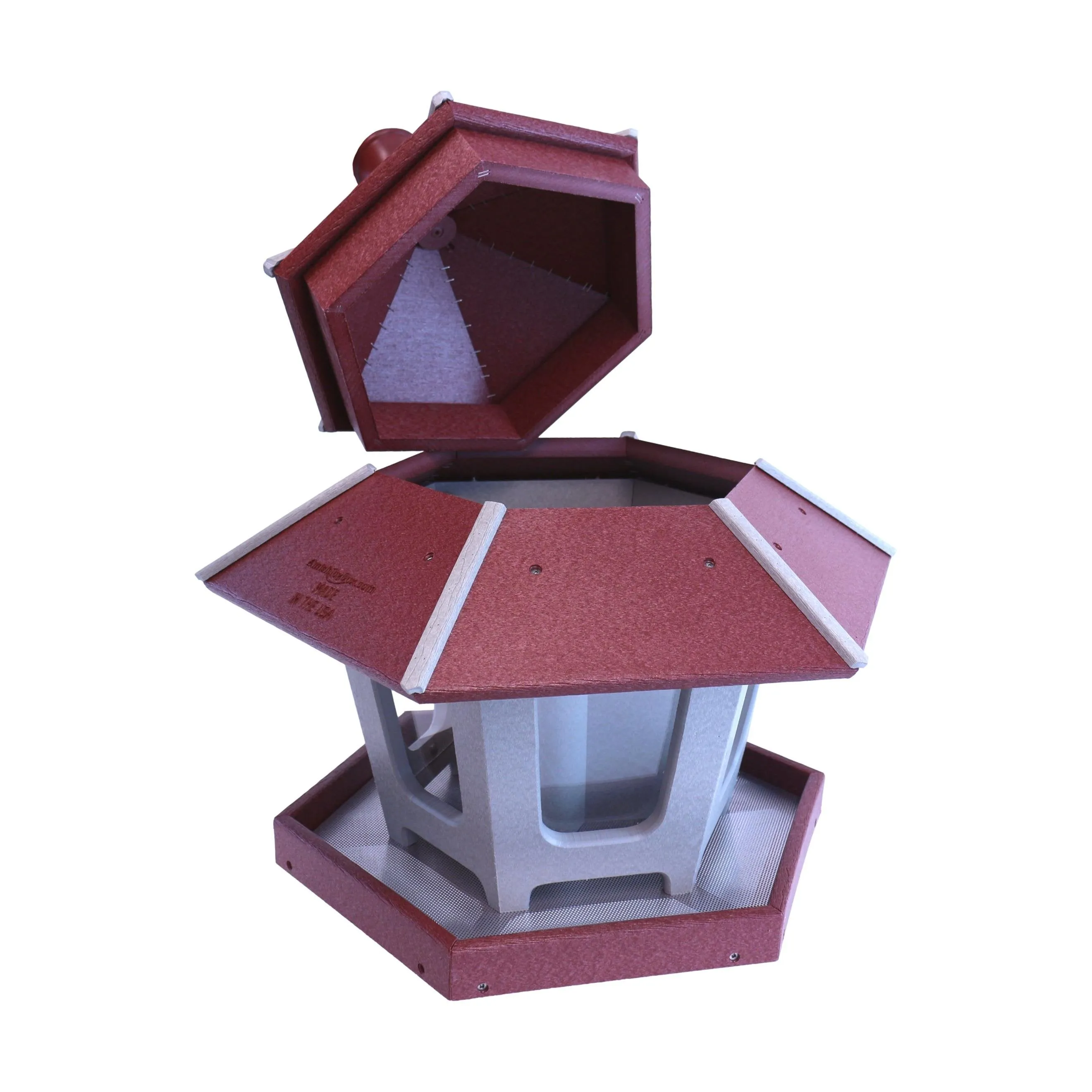 Gazebo Bird Feeder - Triple Compartment, Post-Mount