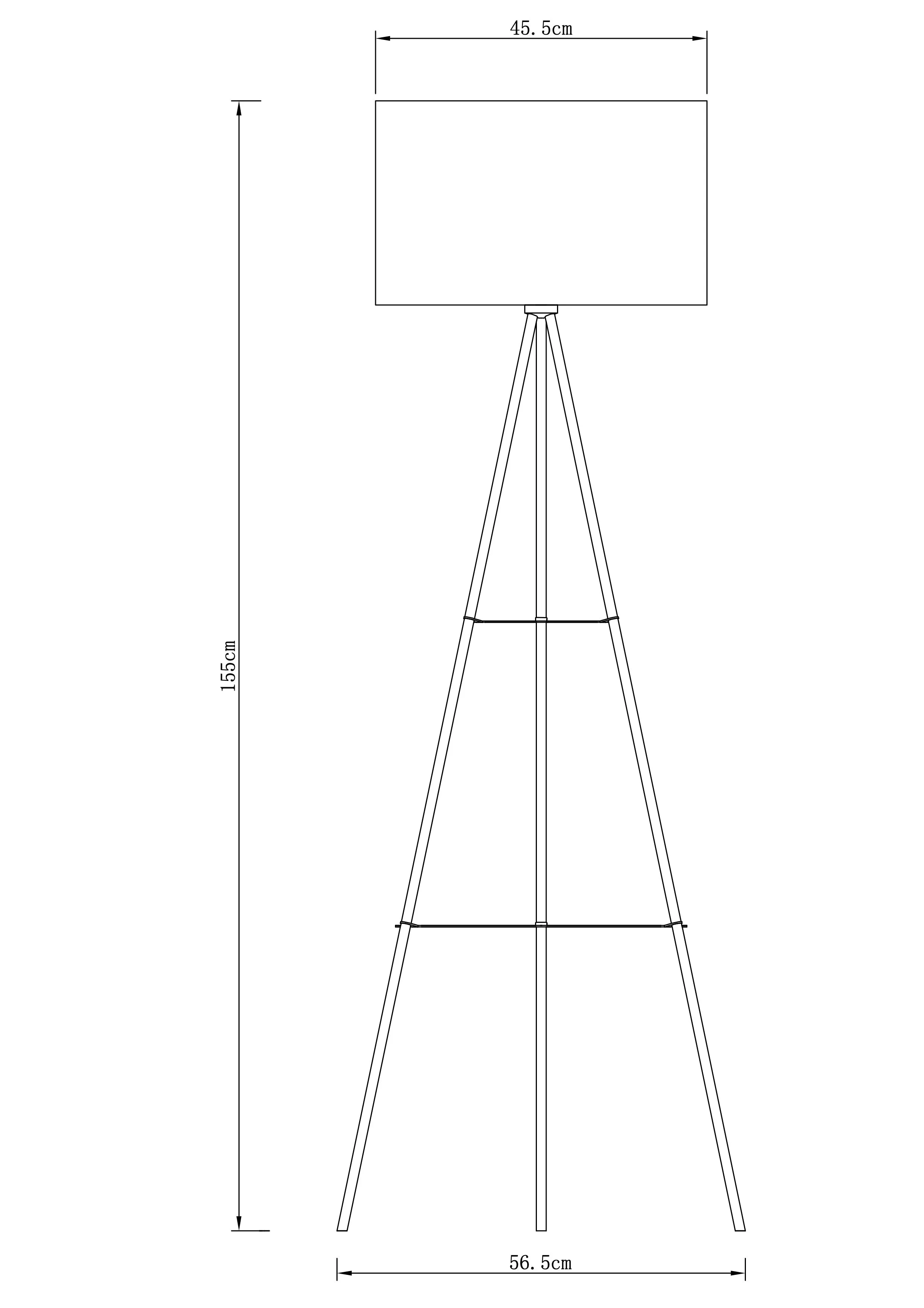 Hagen 2 Tier Shelf Floor Lamp