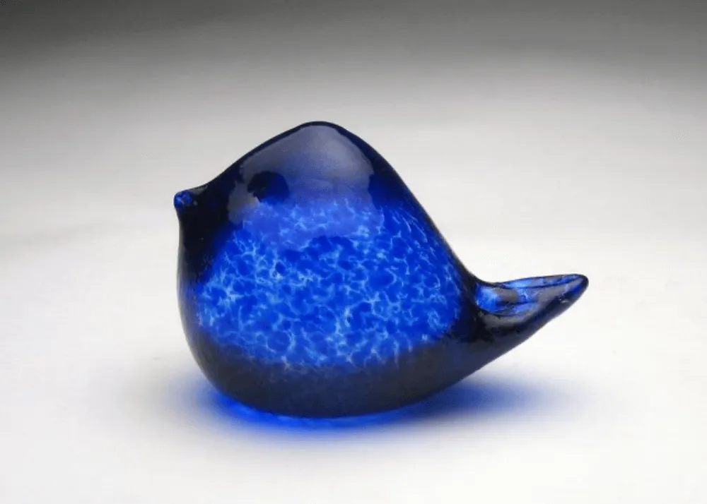 Hand Blown Cobalt Blue Bird of Happiness