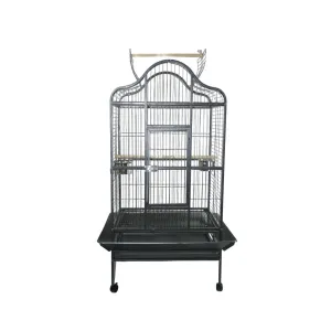 Heavy-Duty Open Top Bird Cage, 4 Wheels, 3 Feeders - YES4PETS