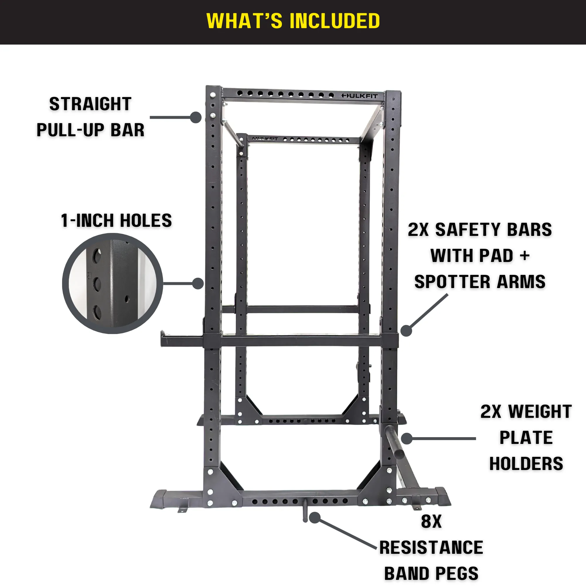 Hulkfit Elite Series Power Cage and Accessories