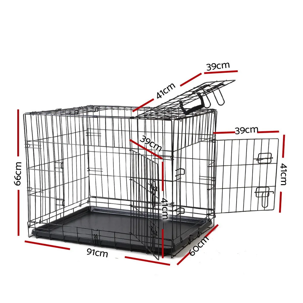 i.Pet Dog Cage 36inch Pet Cage - Black