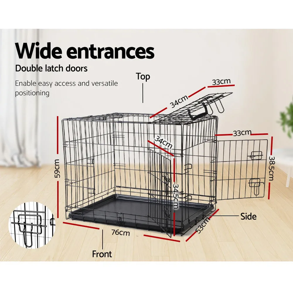 i.Pet Dog Cage 36inch Pet Cage - Black