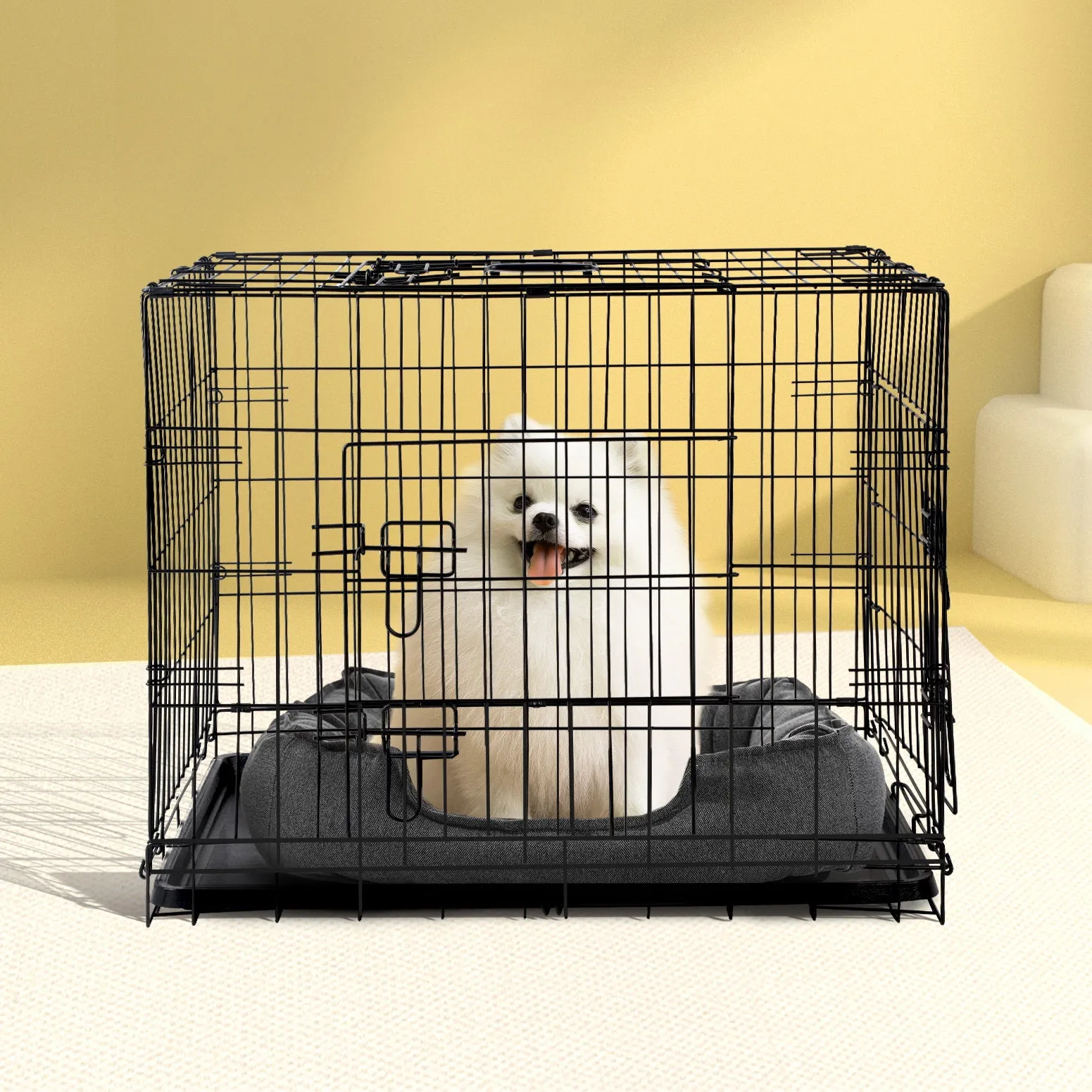 i.Pet Dog Cage 36inch Pet Cage - Black