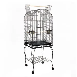 i.Pet Large Bird Cage with Perch - Black