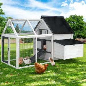 Large Wooden Chicken Coop Rabbit Hutch with Play Area i.Pet