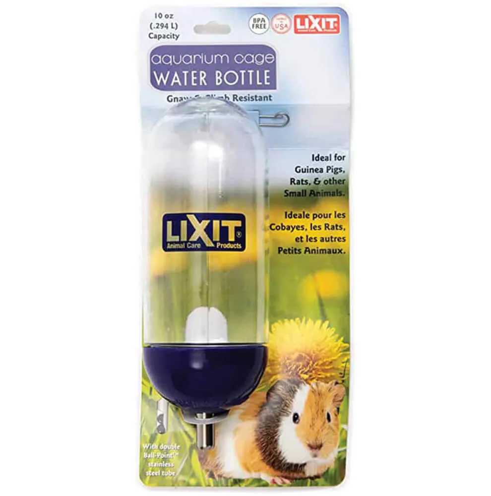 Lixit Wide Mouth Aquarium Cage Water Bottle, AC-10, 10 oz