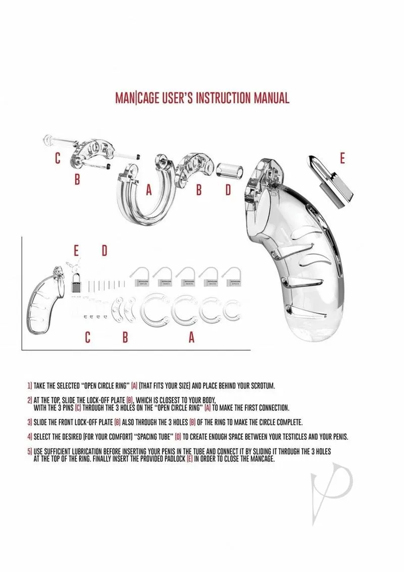 Man Cage Model 01 Chastity 3.5 Clear