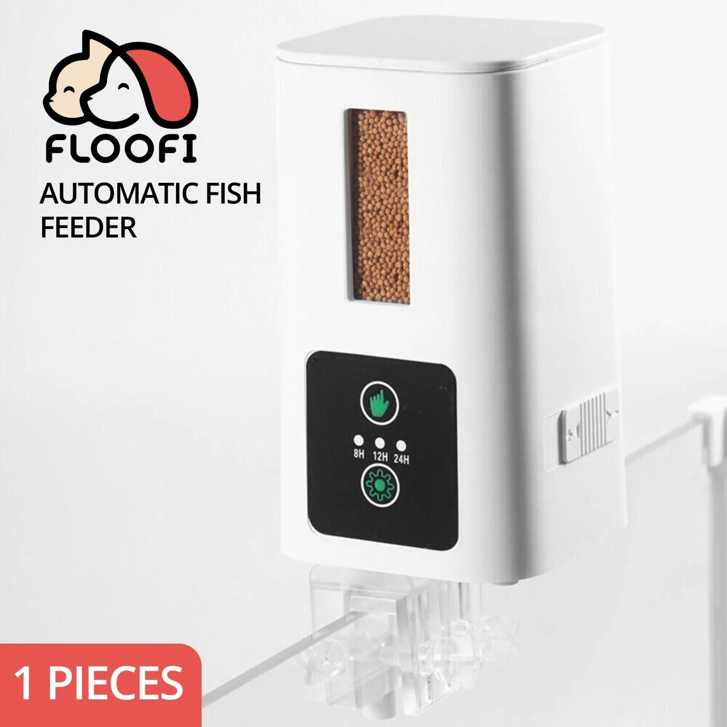 Multiple Timing 400ML Automatic Fish Feeder, Adjustable Outlet - FLOOFI